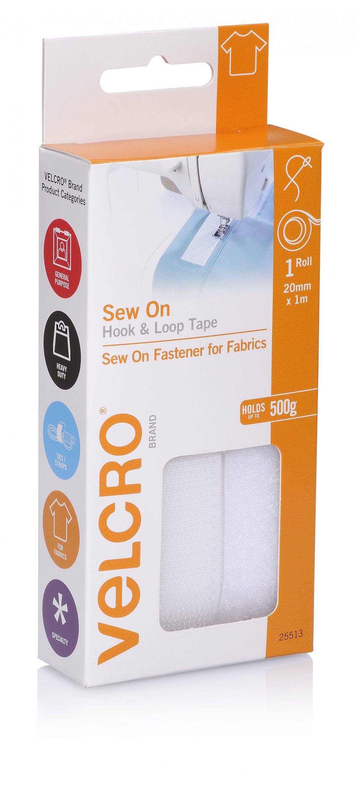 Velcro Iron On Fastener White | Harts Fabric